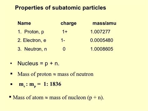 mass of electron amu|4.4: The Properties of Protons, Neutrons, and Electrons.